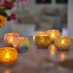 Waxinelichthouder 9 CM Dorsetto mozaïek multicolor