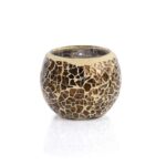 Waxinelichthouder Dorsetto mozaïek bruin-beige